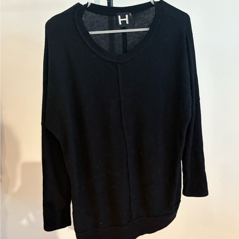 H by Bordeaux Black Knit Top